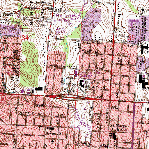 Topographic Map of Independence Academy, MO