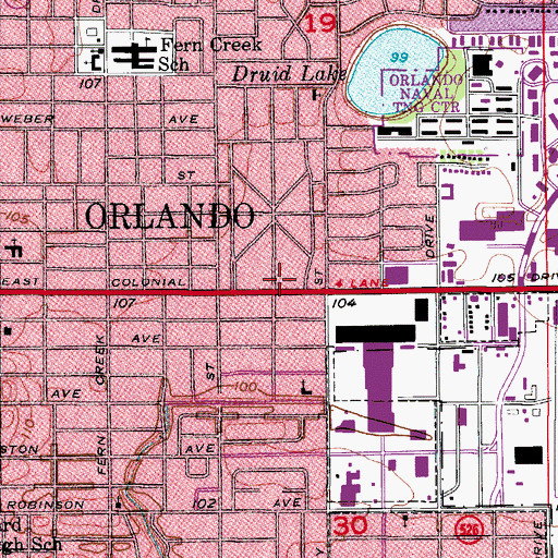 Topographic Map of Eckankar Center, FL