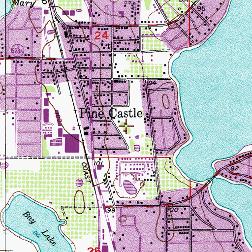 Topographic Map of Galatian Baptist Church, FL