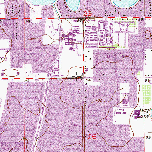 Topographic Map of Love Covenant Word Church, FL