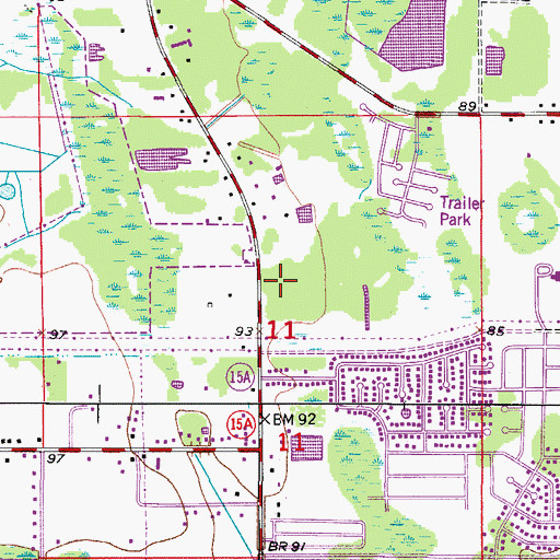 Topographic Map of Tabernaculo De La Fe, FL