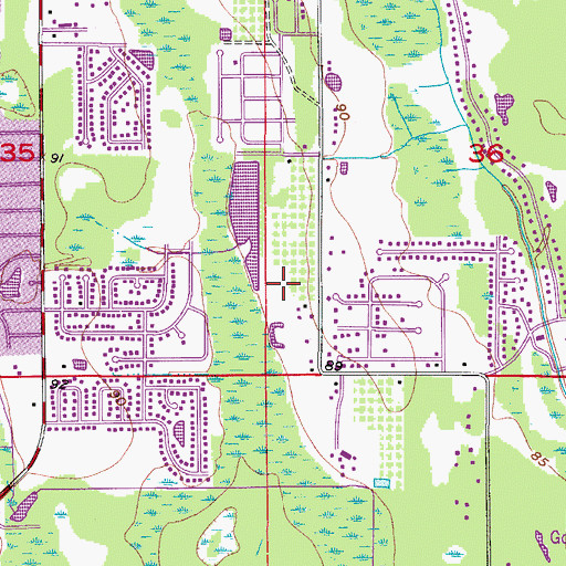 Topographic Map of United Church of the Nazarene, FL