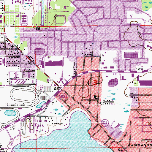Topographic Map of World Hope Church, FL