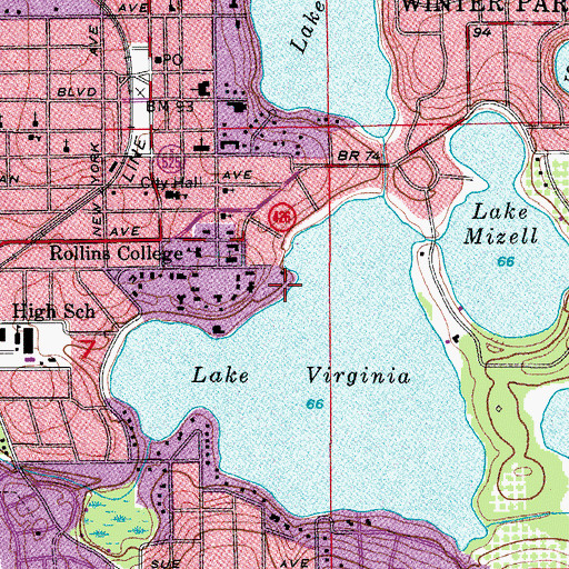 Topographic Map of Alfond Boat House, FL