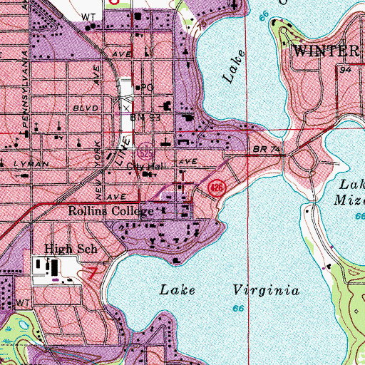 Topographic Map of Bush Executive Center, FL