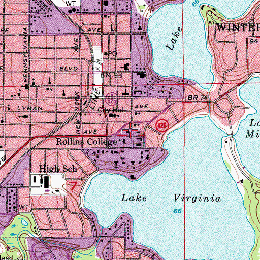 Topographic Map of Bush Science Center, FL