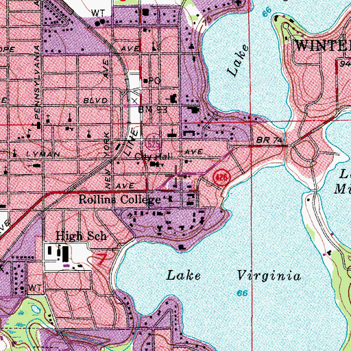 Topographic Map of Johnson Center, FL