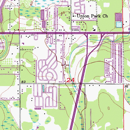 Topographic Map of Bethel Christian Church Assembly of God, FL