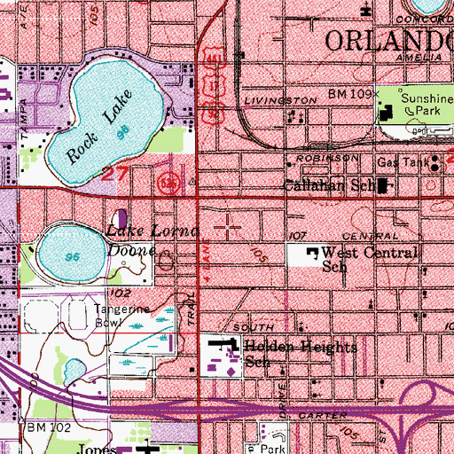 Topographic Map of Breathe of Life Restoration, FL