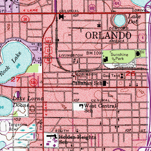 Topographic Map of Church of Christ, FL