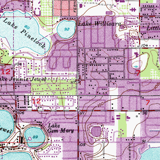 Topographic Map of Community Church of the Brethren, FL