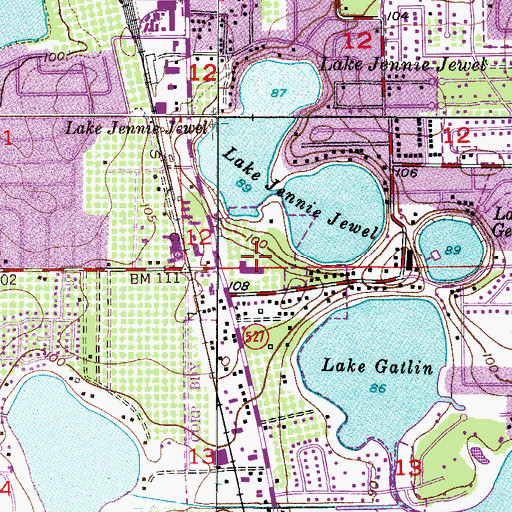 Topographic Map of Fort Gatalin Shopping Center, FL