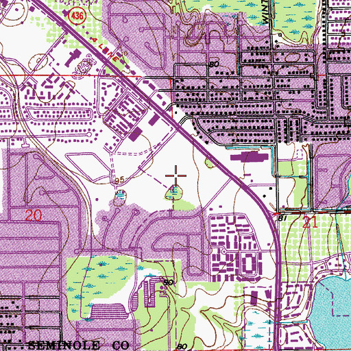 Topographic Map of Indian Hills Shopping Center, FL