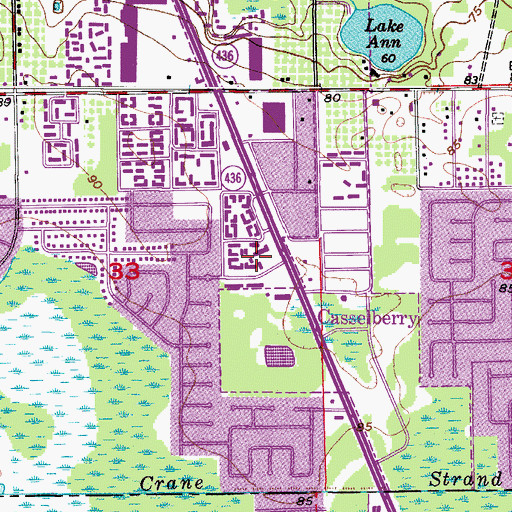 Topographic Map of San Jose Shopping Center, FL