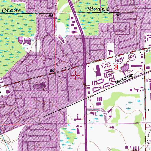 Topographic Map of Semoran Shopping Center, FL