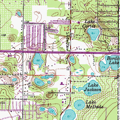 Topographic Map of Wekiva Corners Shopping Center, FL