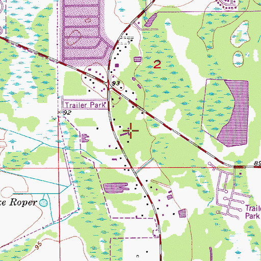 Topographic Map of Southeast Christian Academy, FL