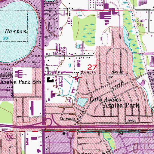 Topographic Map of Star of David Academy, FL
