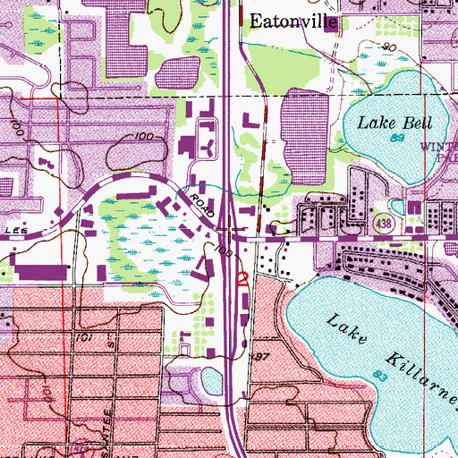 Topographic Map of Interchange 88, FL