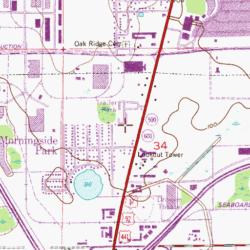 Topographic Map of Carranade Square Shopping Center, FL