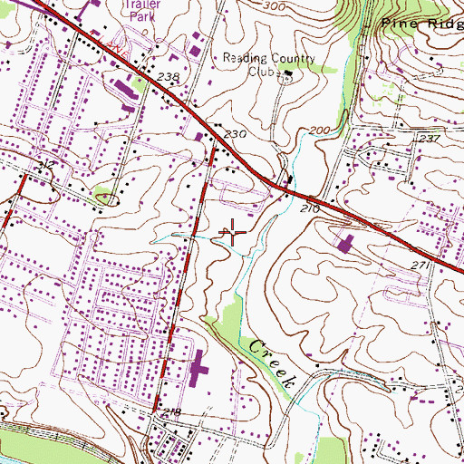 Topographic Map of Fairway, PA