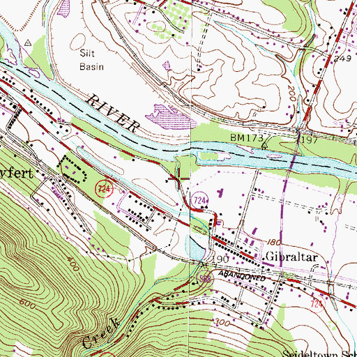 Topographic Map of Allegheny Aqueduct Historical Park, PA