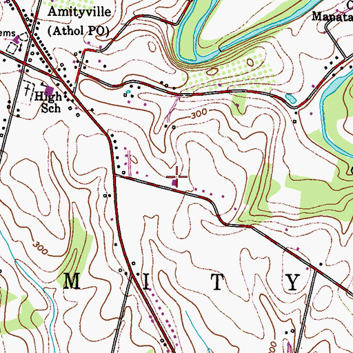 Topographic Map of Amity Fiire Department Station 49, PA