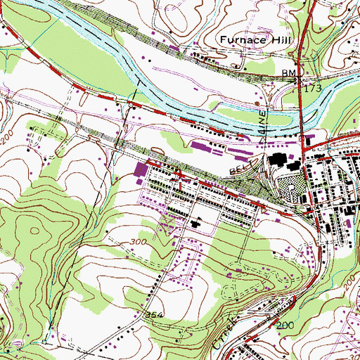 Topographic Map of Beidlertown (historical), PA