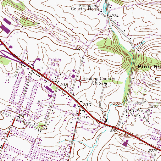 Topographic Map of Beverly Manor, PA