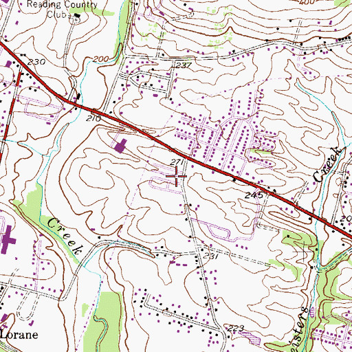 Topographic Map of Bordic Trailer Park, PA