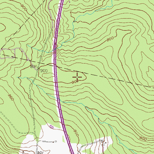 Topographic Map of Cornell Abraxas Academy, PA