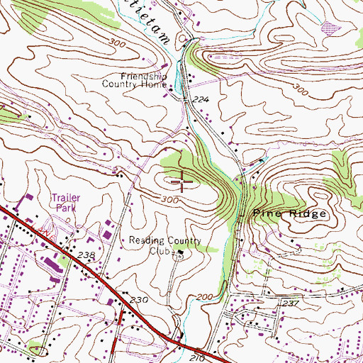 Topographic Map of Country Club Run II, PA