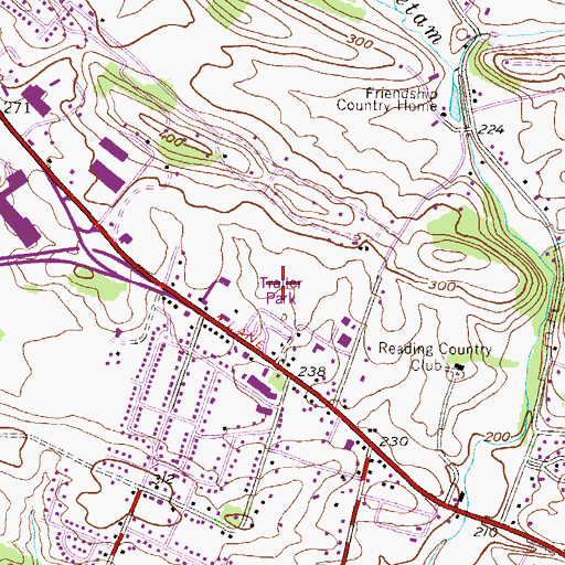 Topographic Map of Exeter Medical Center, PA