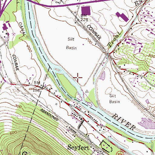 Topographic Map of Exeter Scenic River Trail, PA