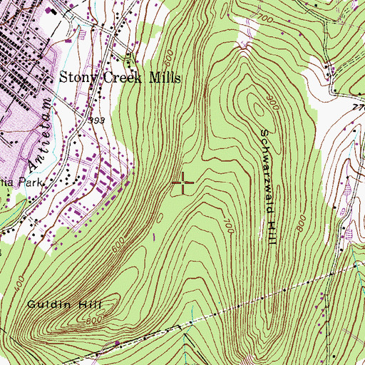 Topographic Map of Exeter Township Precinct 5, PA
