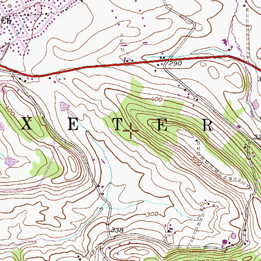 Topographic Map of Exeter Township Precinct 8, PA