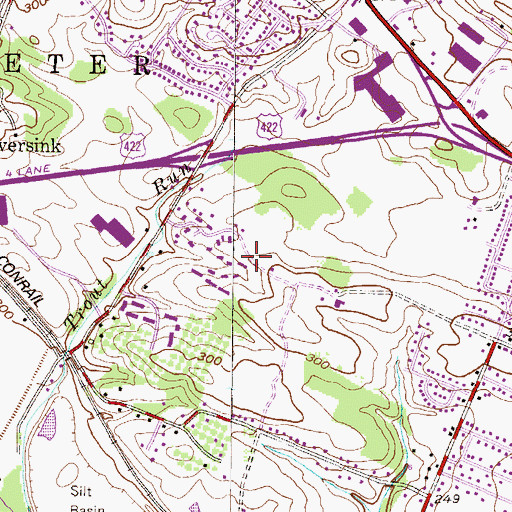 Topographic Map of Laurel Springs, PA