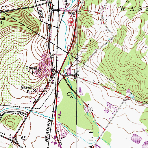 Topographic Map of Lazy K Campground, PA