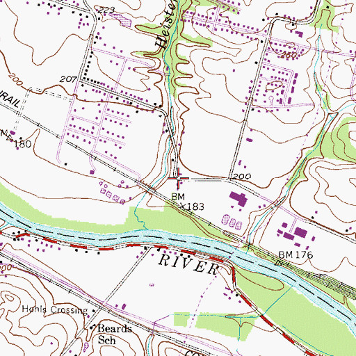 Topographic Map of Lincoln Homestead (historical), PA