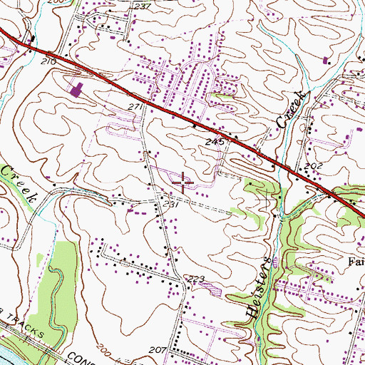 Topographic Map of Lincolnwood, PA
