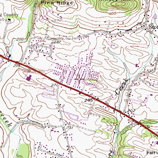 Topographic Map of Linstead, PA