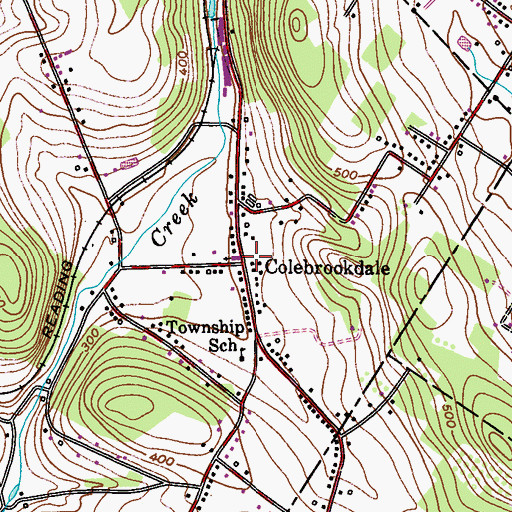 Topographic Map of Little Oley Post Office (historical), PA