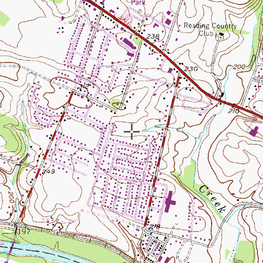 Topographic Map of Lorane Hollow Park, PA