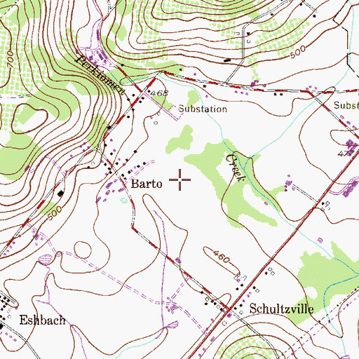 Topographic Map of Our Lady of Grace Chapel, PA