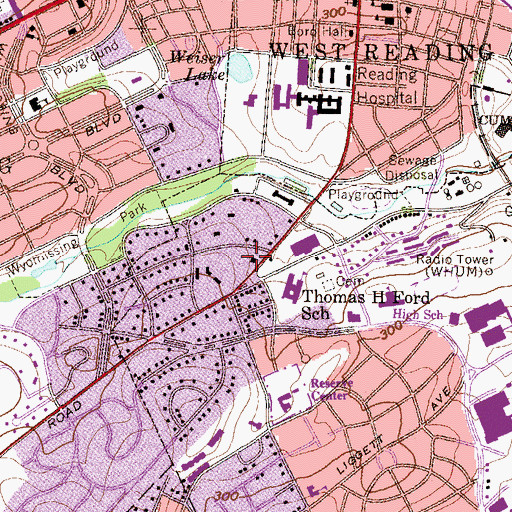 Topographic Map of Pennsylvania Conference of Seventh Day Adventists Administrative Office, PA