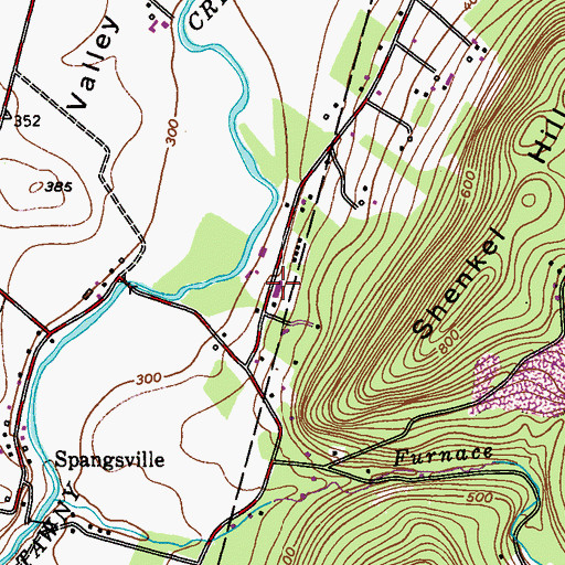 Topographic Map of Pheasantland Roller Dome, PA