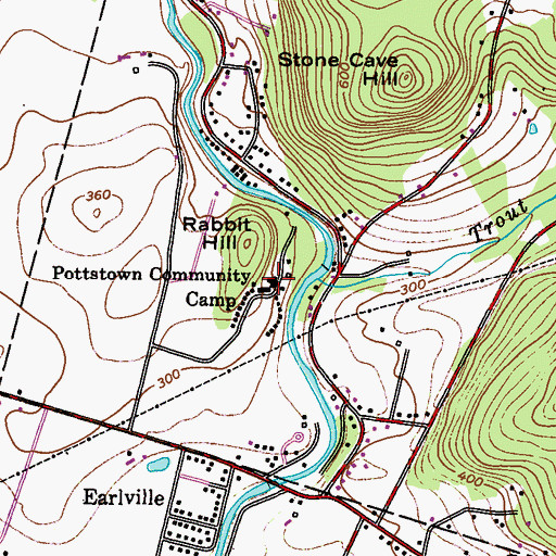 Topographic Map of Retreat Center, PA
