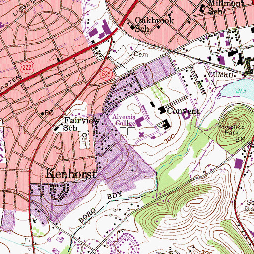 Topographic Map of Siena Hall, PA