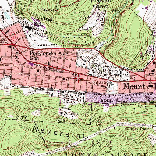 Topographic Map of Saint Matthews United Methodist Church, PA