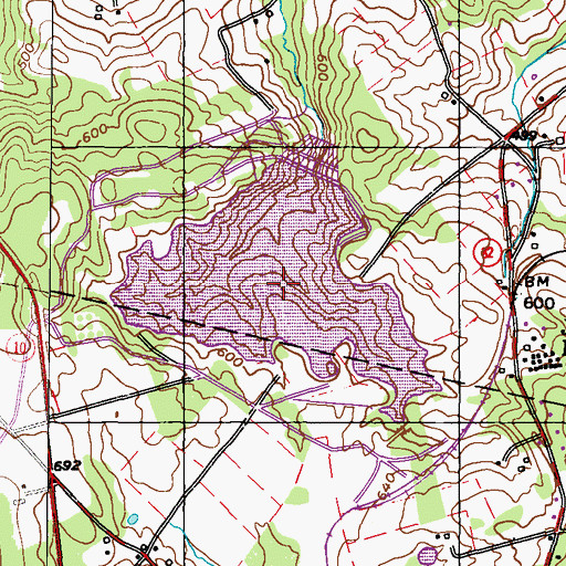Topographic Map of Glen Morgan Lake, PA